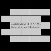Carrara Marble Italian White Bianco Carrera 4x12 Marble Tile Polished