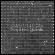 Negro Marquina Black Marble 5/8x5/8 Mosaic Tile Polished