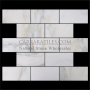 Calacatta Gold Italian Marble 3x6 Subway Tile Honed